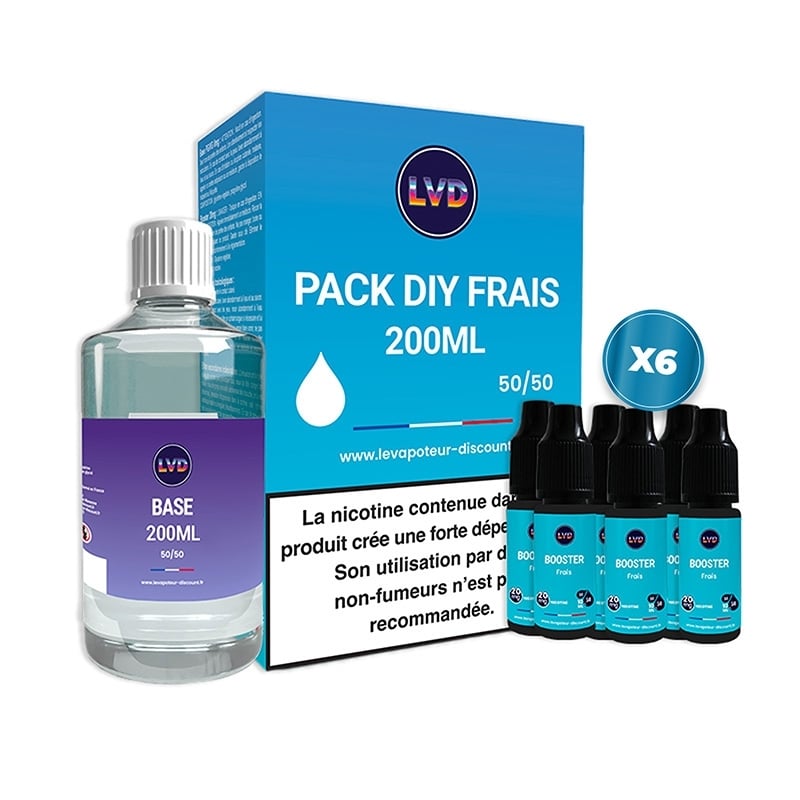 Pack DIY Frais 6 mg 200 ml - Le Vapoteur Discount pas cher