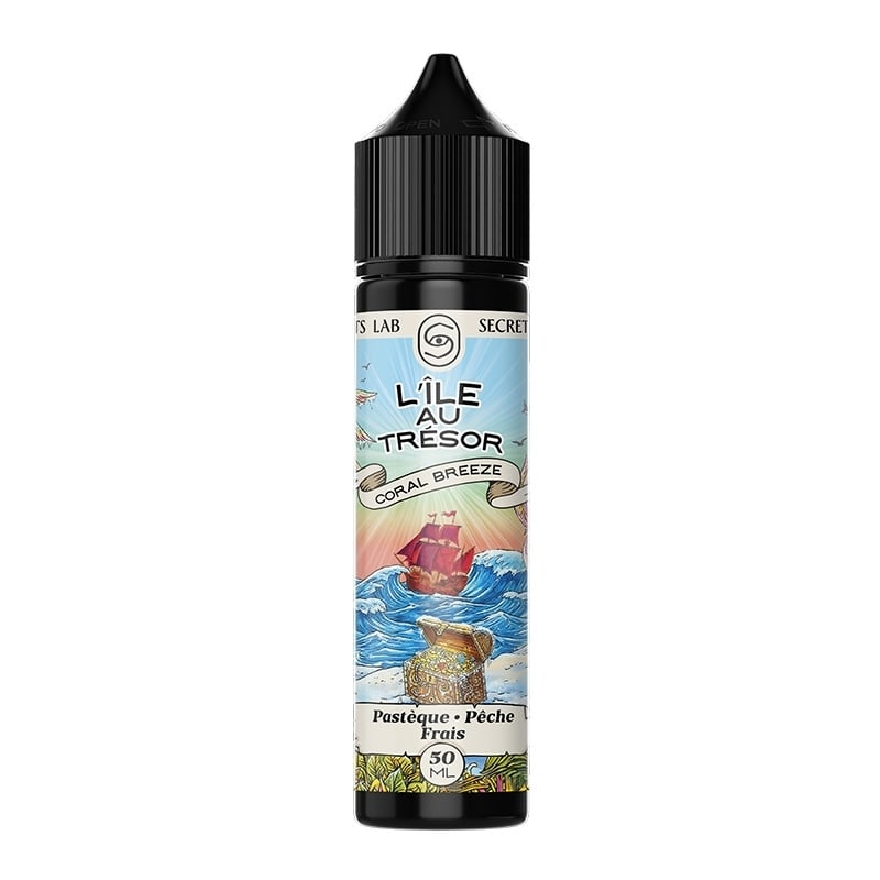 E-liquide Coral Breeze Pastèque Pêche 50 ml Île au Trésor | Le Vapoteur Discount