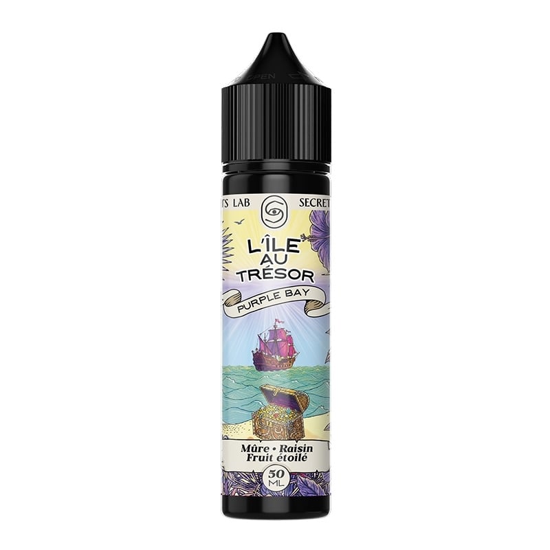 E-liquide Purple Bay fruit du dragon pastèque fraise 50 ml Île au Trésor | Le Vapoteur Discount