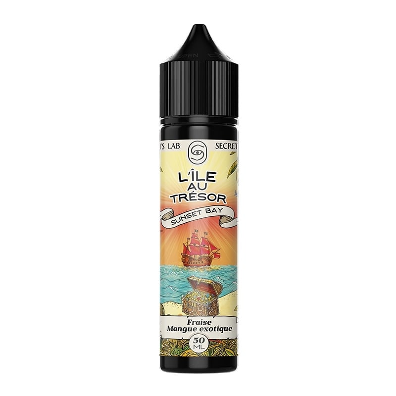 E-liquide Sunset Bay fraise mangue exotique 50 ml Île au Trésor | Le Vapoteur Discount