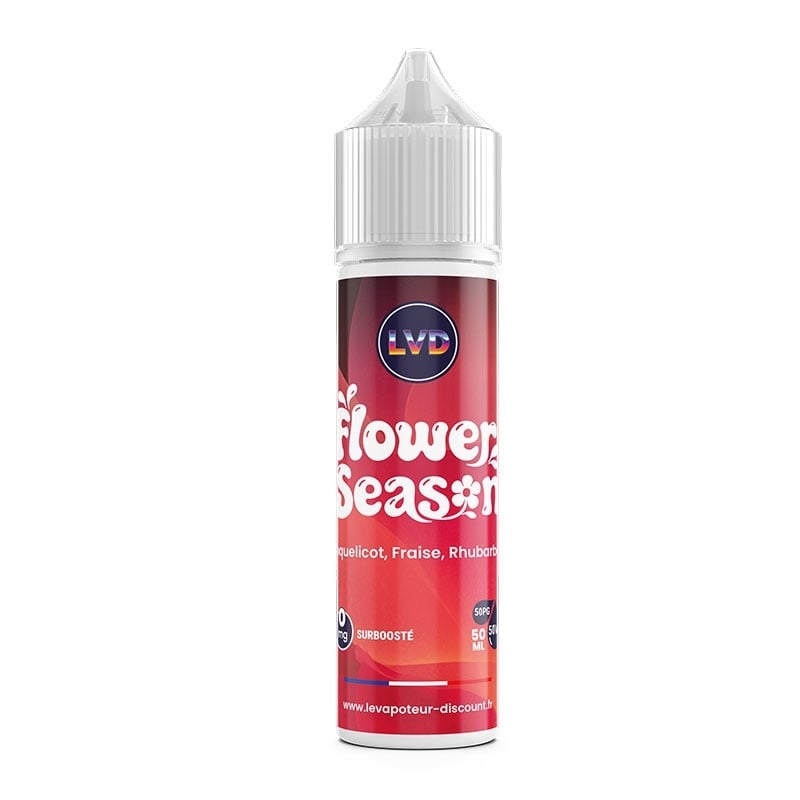 Coquelicot Fraise Rhubarbe 50 ml Flower Season - Le Vapoteur Discount