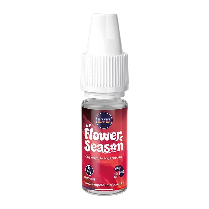 Coquelicot Fraise Rhubarbe 10 ml Flower Season - Le Vapoteur Discount