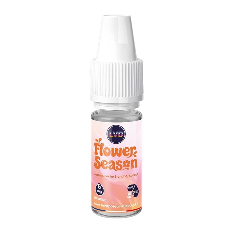Jasmin Pêche Blanche Abricot 10 ml Flower Season - Le Vapoteur Discount