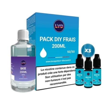Pack DIY Frais 3 mg 200 ml - Le Vapoteur Discount pas cher