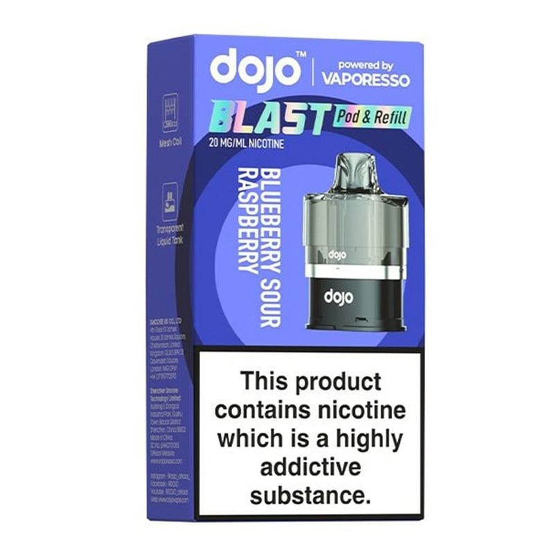 Recharge Dojo Blast 6000 Blueberry Sour Raspberry - Vaporesso