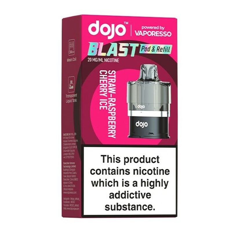 Recharge Dojo Blast 6000 Straw-Raspberry Cherry Ice - Vaporesso