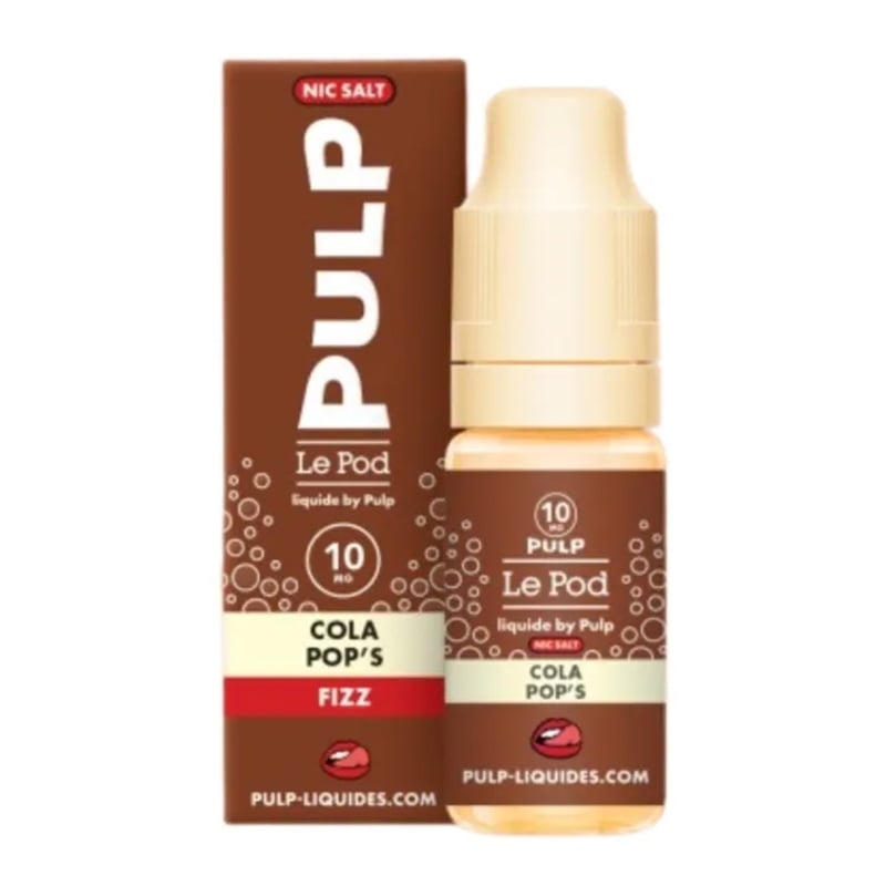 E-liquide Cola Pop's 10 ml - Le Pod Liquide Fizz - Pulp pas cher | Le Vapoteur Discount