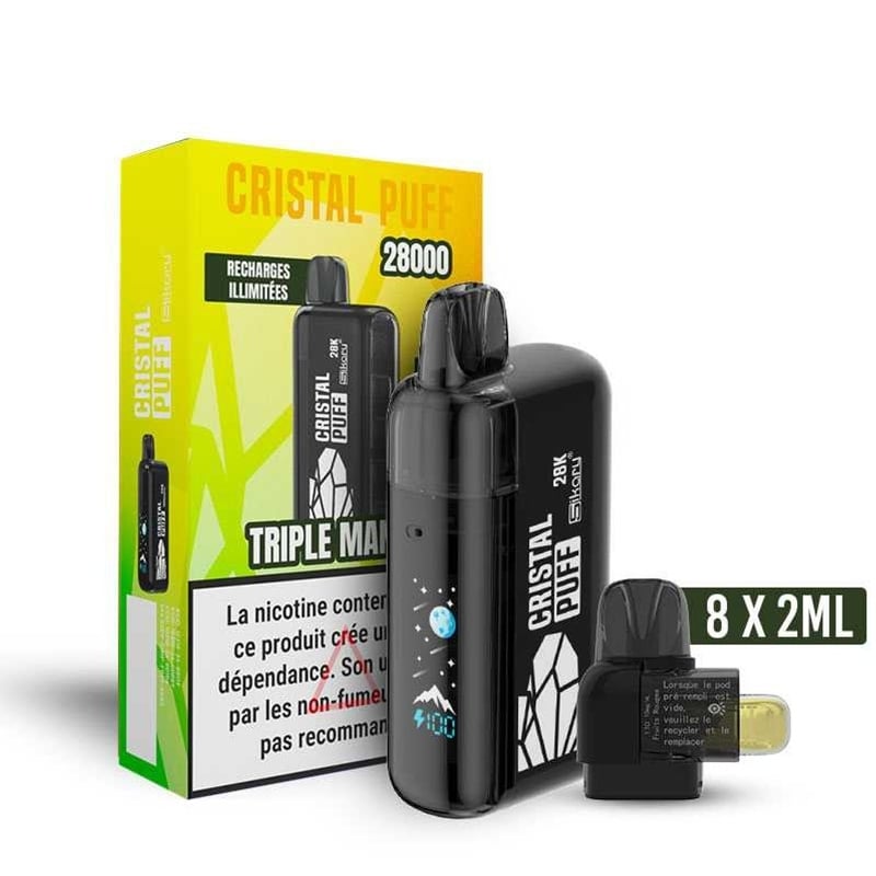Cristal Puff 28K Triple Mangue pas chère | Le Vapoteur Discount