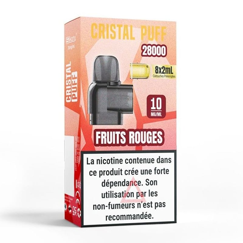 Cartouche Cristal Puff 28K Fruits Rouges - Cristal Puff pas cher