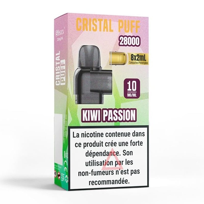 Cartouche Cristal Puff 28K Kiwi Passion - Cristal Puff pas cher
