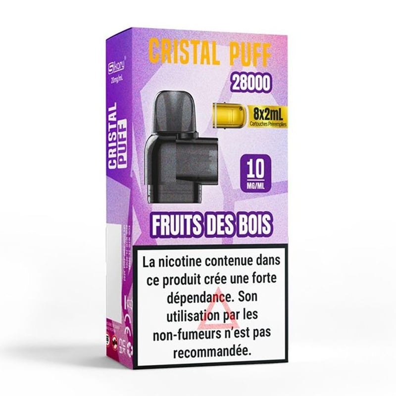 Cartouche Cristal Puff 28K Fruits des Bois - Cristal Puff pas cher