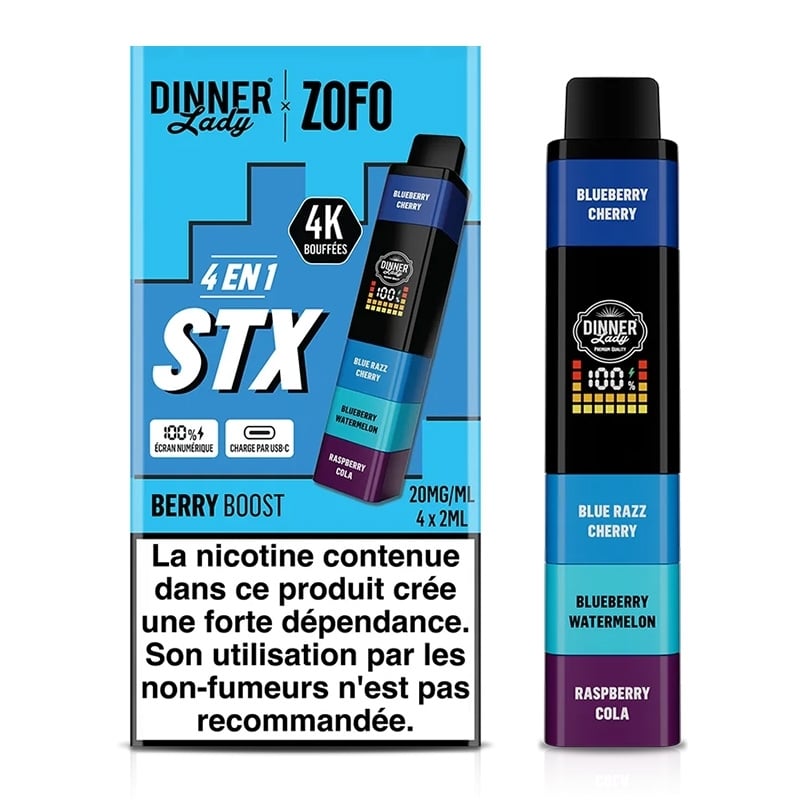 Puff Dinner Lady STX 4 en 1 Blue Baze pas chère | Le Vapoteur Discount