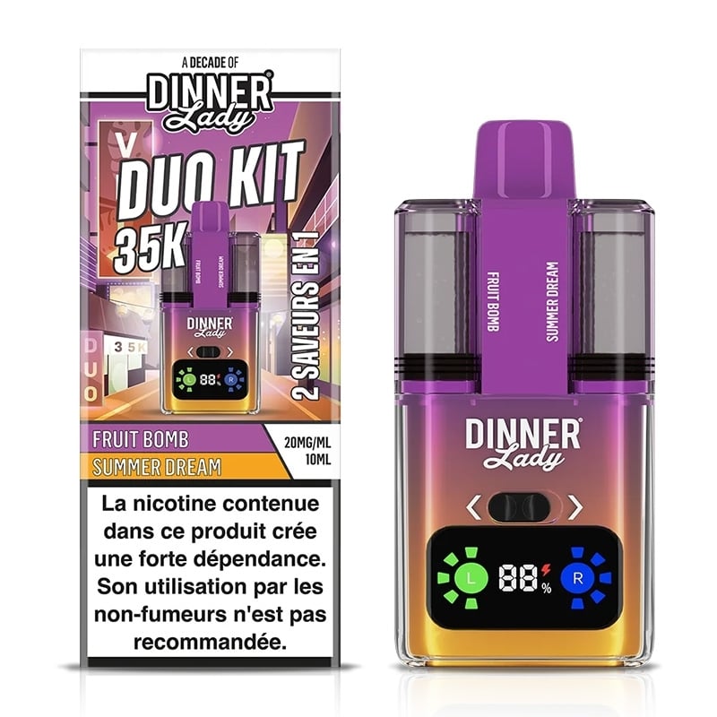 Puff Dinner Lady Duo 35K 2 en 1 Fruit Bomb & Summer Dream | Le Vapoteur Discount