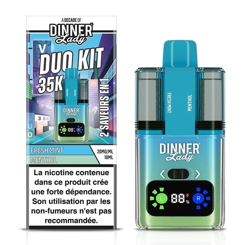 Puff Dinner Lady Duo 35K 2 en 1 Fresh Mint & Menthol | Le Vapoteur Discount