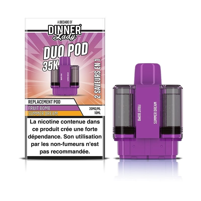 Capsule recharge Duo 35K 2 en 1 Fruit Bomb & Summer Dream - Dinner Lady pas cher