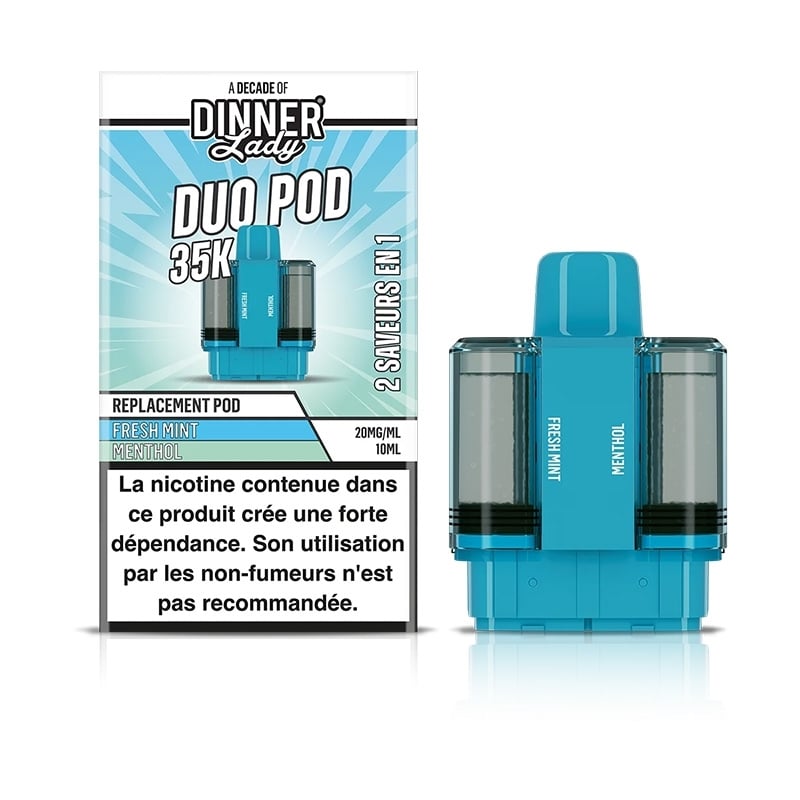 Capsule recharge Duo 35K 2 en 1 Fresh Mint & Menthol - Dinner Lady pas cher