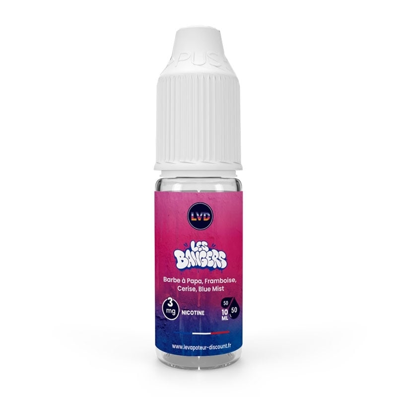 Barbe à Papa Framboise Cerise Blue Mist 10 ml Les Bangers - Le Vapoteur Discount
