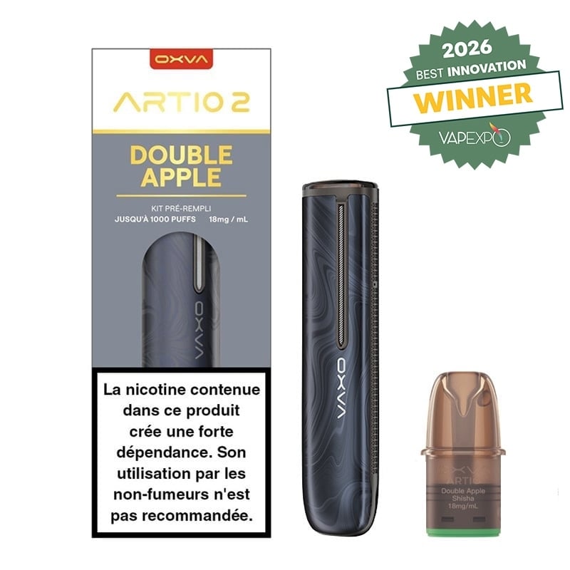 Kit Artio 2 Double Apple Shisha OXVA | Le Vapoteur Discount