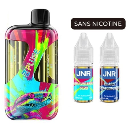 JNR ZPluse 42K Sans Nicotine Strawberry Kiwi & Black Dragon Ice - JNR