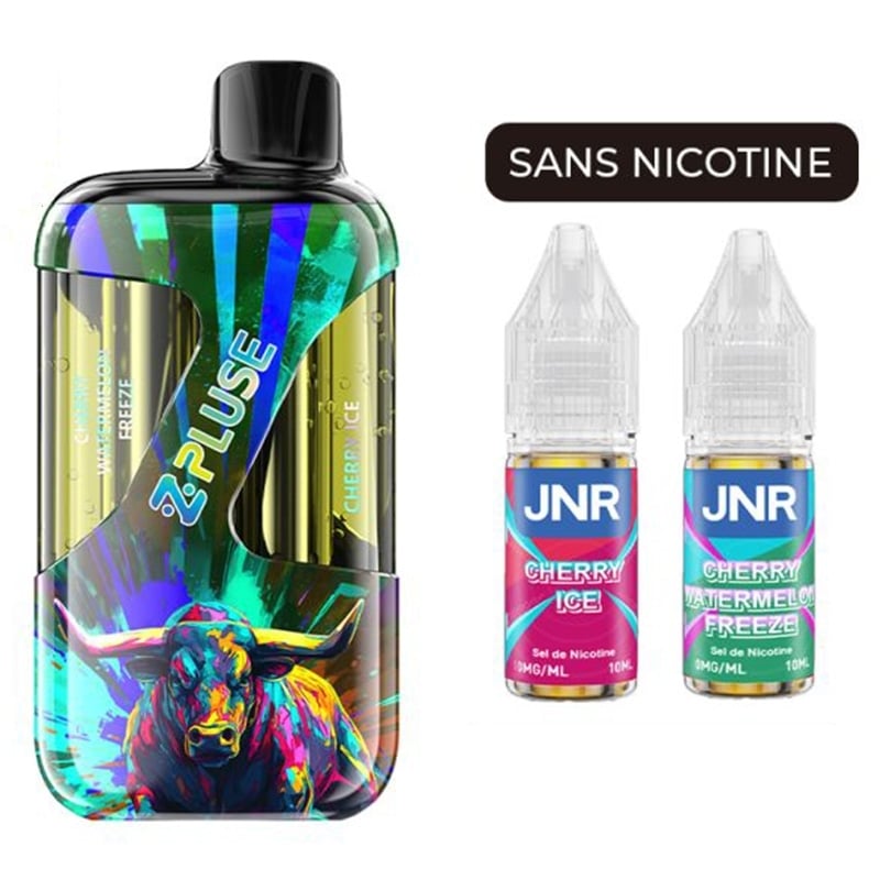 JNR ZPluse 42K Nicotine-Free Cherry Ice & Cherry Watermelon Freeze - JNR