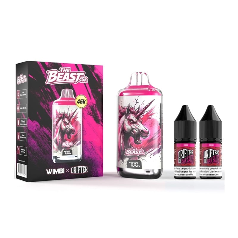 Puff The Beast 45K Mystic Unicorn Cerise Wimbi X Drifter | Le Vapoteur Discount