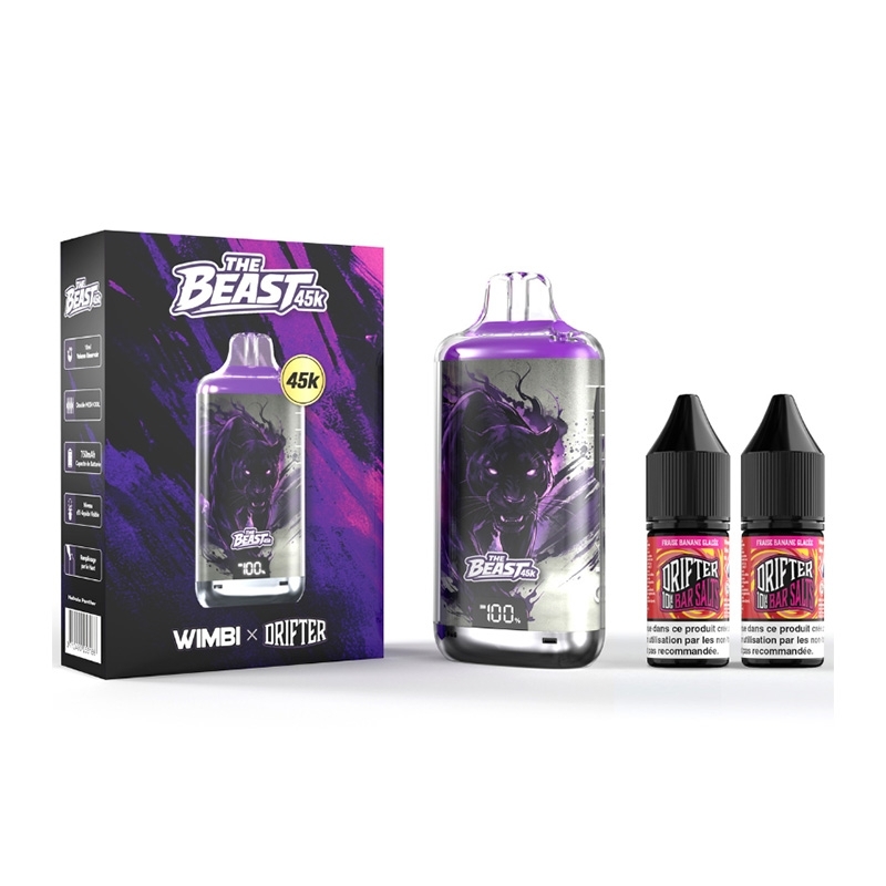 Puff The Beast 45K Nebula Panther Iced Strawberry Banana Wimbi X Drifter | Le Vapoteur Discount