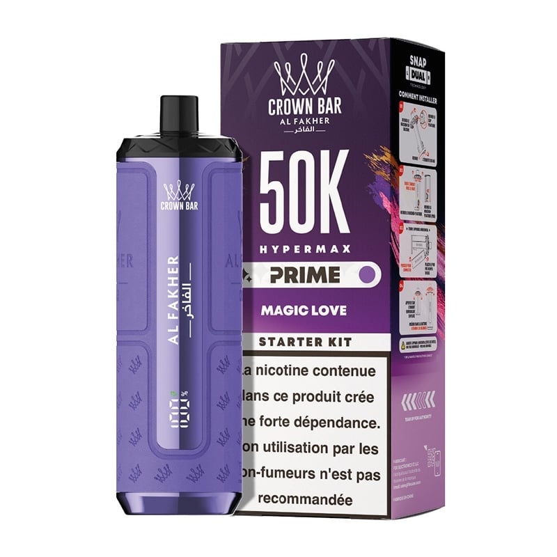 Puff Al Fakher Crown Bar HyperMax Prime 50K Magic Love | Le Vapoteur Discount
