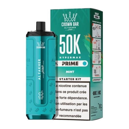 Puff Crown Bar HyperMax Prime 50K Mint - Al Fakher