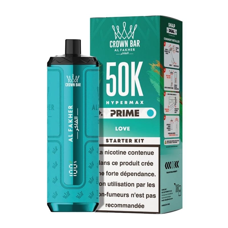 Puff Al Fakher Crown Bar HyperMax Prime 50K Love | Le Vapoteur Discount