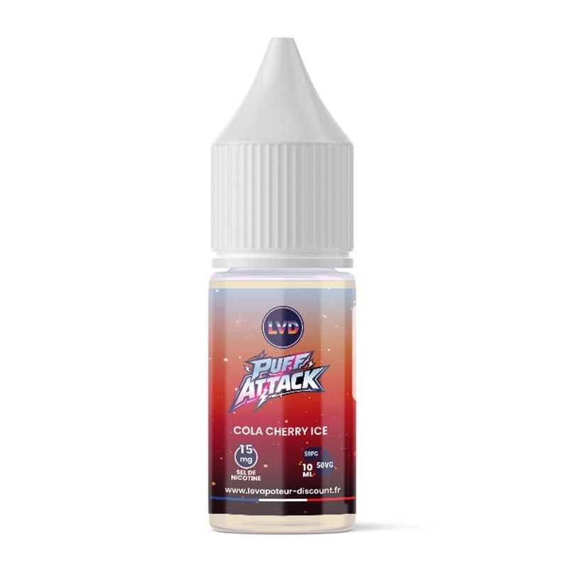 Cola Cherry Ice Nic Salt 10 ml Puff Attack - Le Vapoteur Discount