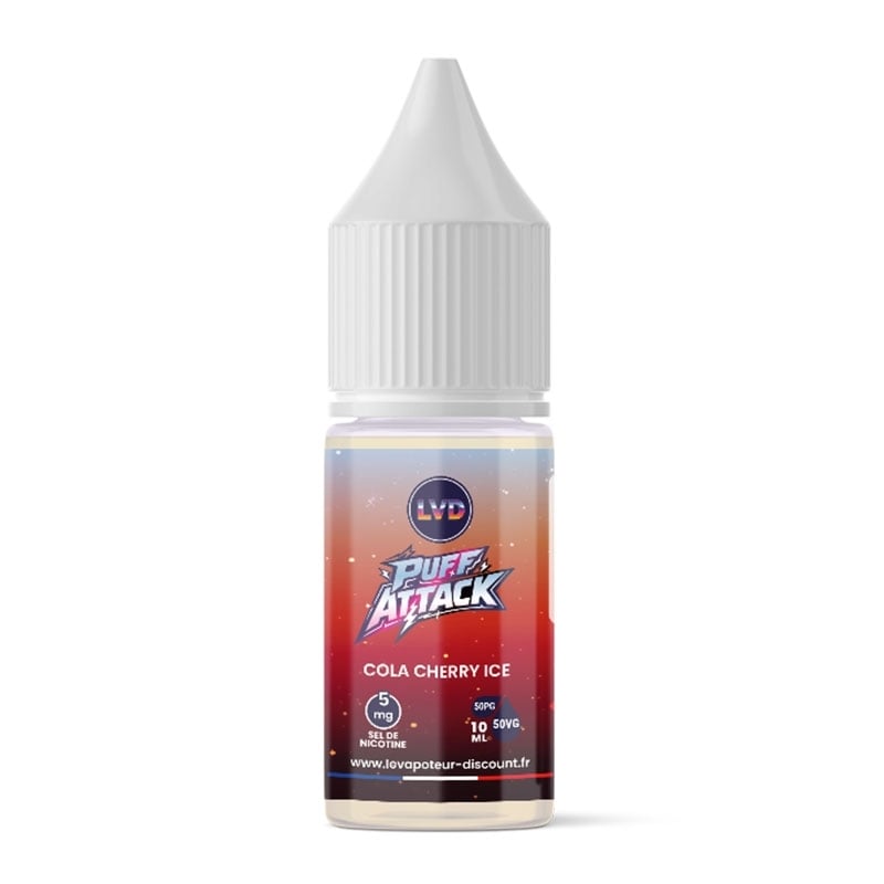 Cola Cherry Ice Nic Salt 10 ml Puff Attack - Le Vapoteur Discount