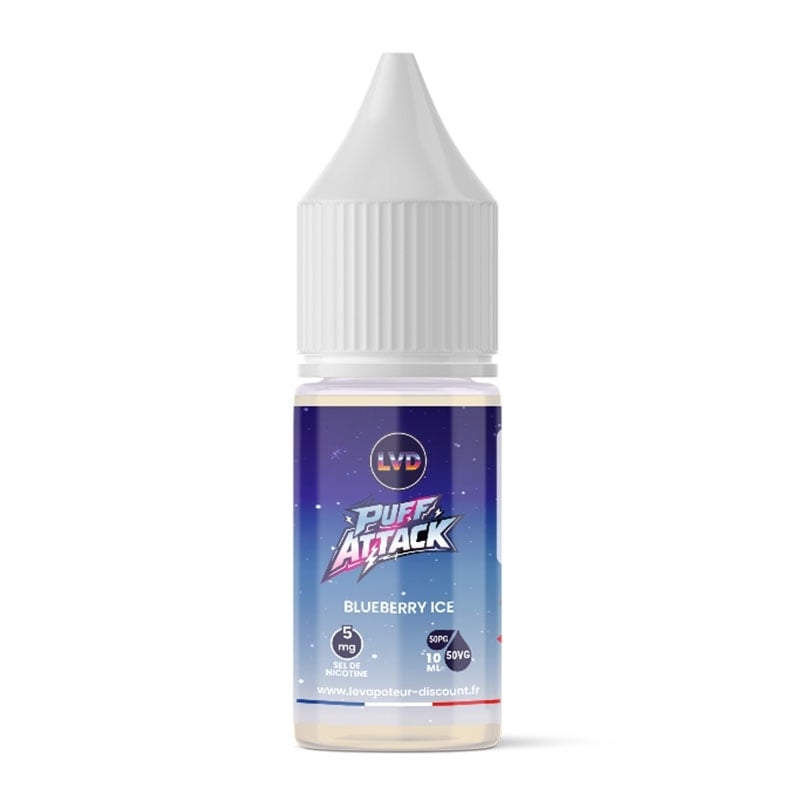 Blueberry Ice Nic Salt 10 ml Puff Attack - Le Vapoteur Discount