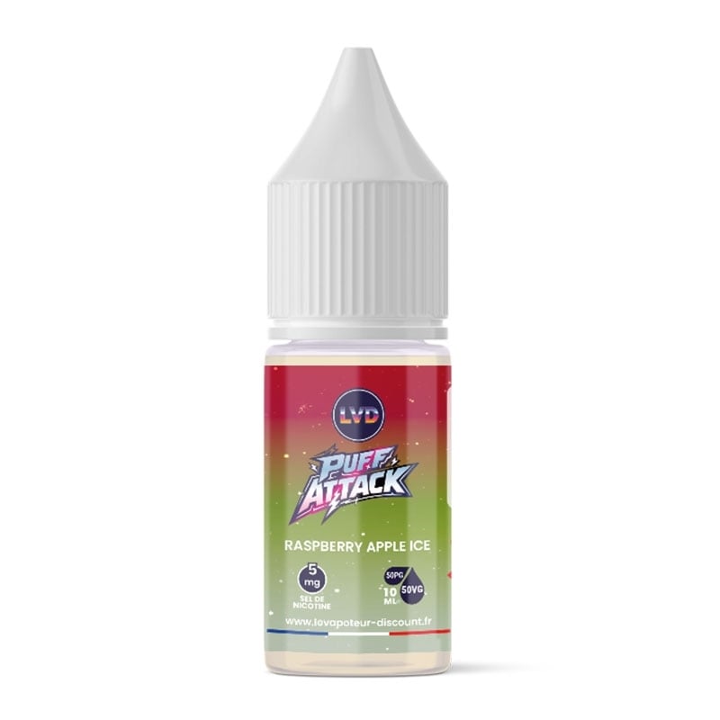 Raspberry Apple Ice Nic Salt 10 ml Puff Attack - Le Vapoteur Discount