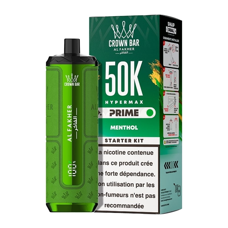Puff Crown Bar HyperMax Prime 50K Menthol - Al Fakher