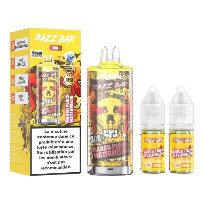 Puff Razz Bar 30K Mango Peach Watermelon - Razz Bar
