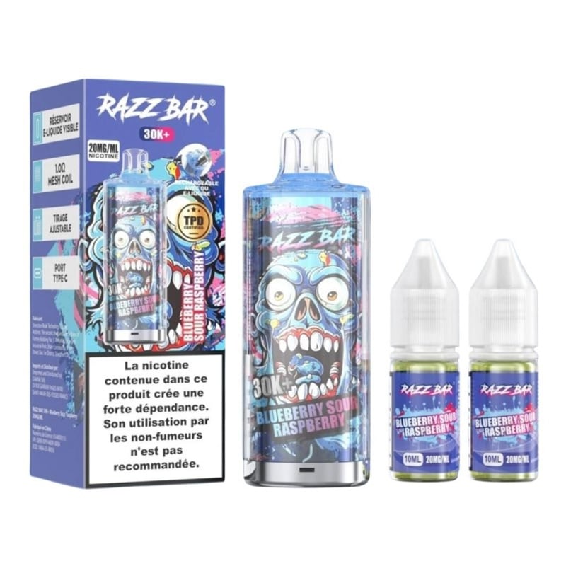 Puff Razz Bar 30K Blueberry Raspberry - Razz Bar