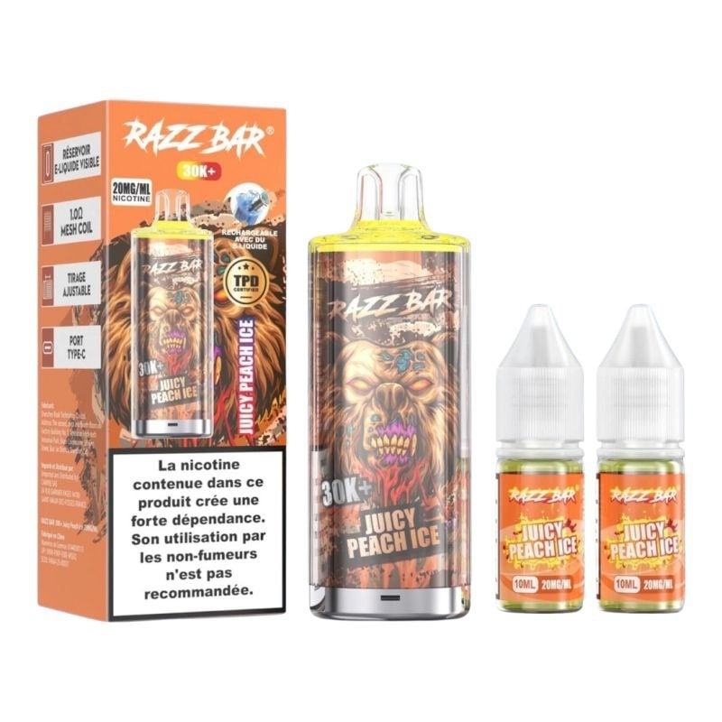 Puff Razz Bar 30K Juicy Peach Ice - Razz Bar