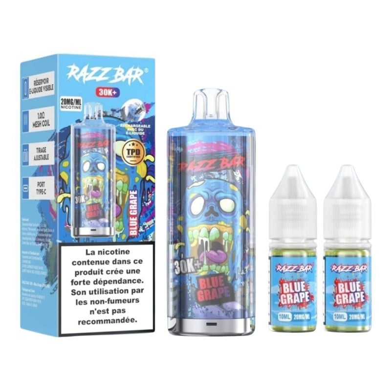 Puff Razz Bar 30K Blue Grape - Razz Bar