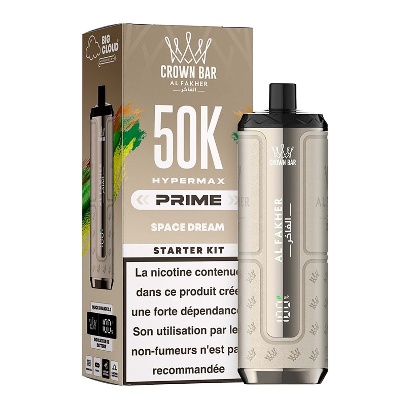 Puff Crown Bar HyperMax Prime 50K Space Dream - Al Fakher | Le Vapoteur Discount