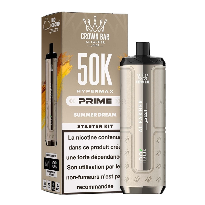 Puff Crown Bar HyperMax Prime 50K Summer Dream - Al Fakher | Le Vapoteur Discount