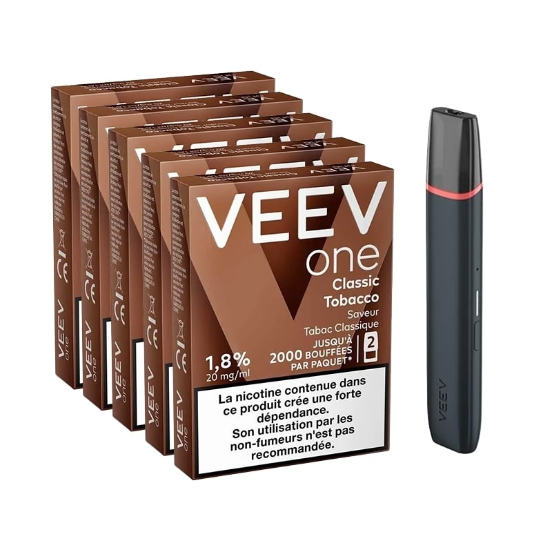 Pack Veev One - Battery + 5 refills Classic Tobacco | Le Vapoteur Discount