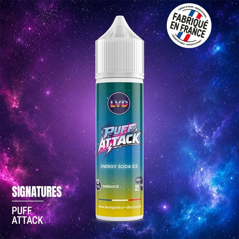 Energy Soda Ice 50 ml Puff Attack e-liquid at a great price | Le Vapoteur Discount