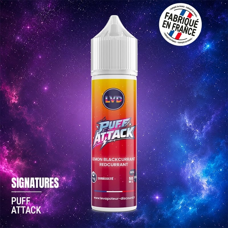 Lemon Blackcurrant Redcurrant 50 ml Puff Attack E-liquid | Le Vapoteur Discount