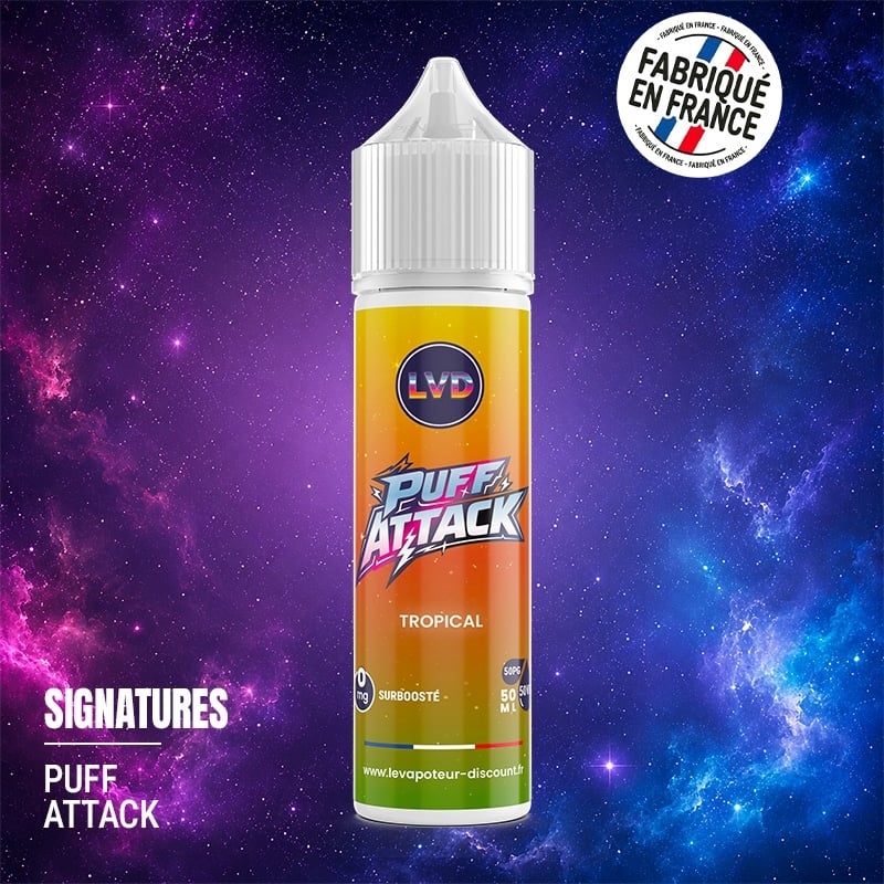 Tropical 50 ml Puff Attack e-liquid cheap | Le Vapoteur Discount