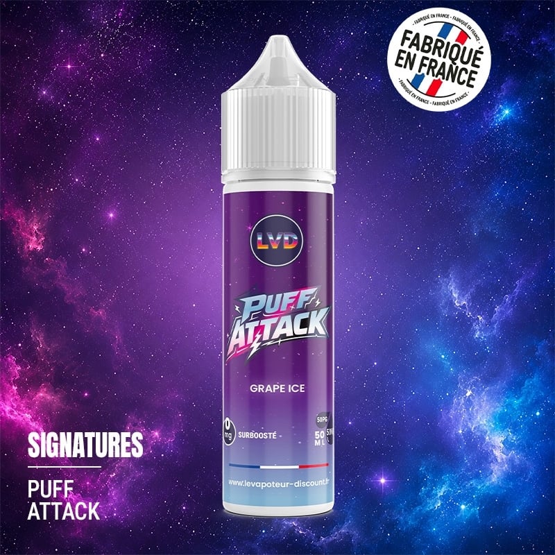 Grape Ice 50 ml Puff Attack E-liquid | Le Vapoteur Discount