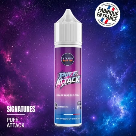 Eliquide Grape Bubblegum 50 ml Puff Attack pas cher | Le Vapoteur Discount