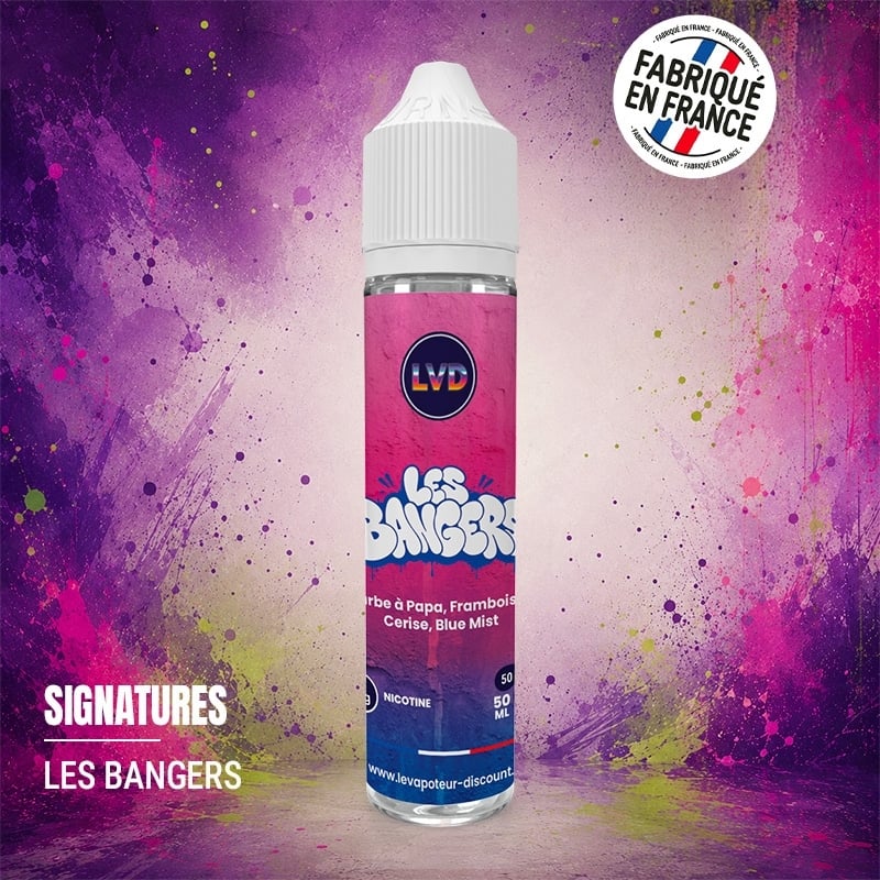 E-liquid Cotton Candy Raspberry Cherry Blue Mist 50 ml Les Bangers - Le Vapoteur Discount cheap | Le Vapoteur Discount