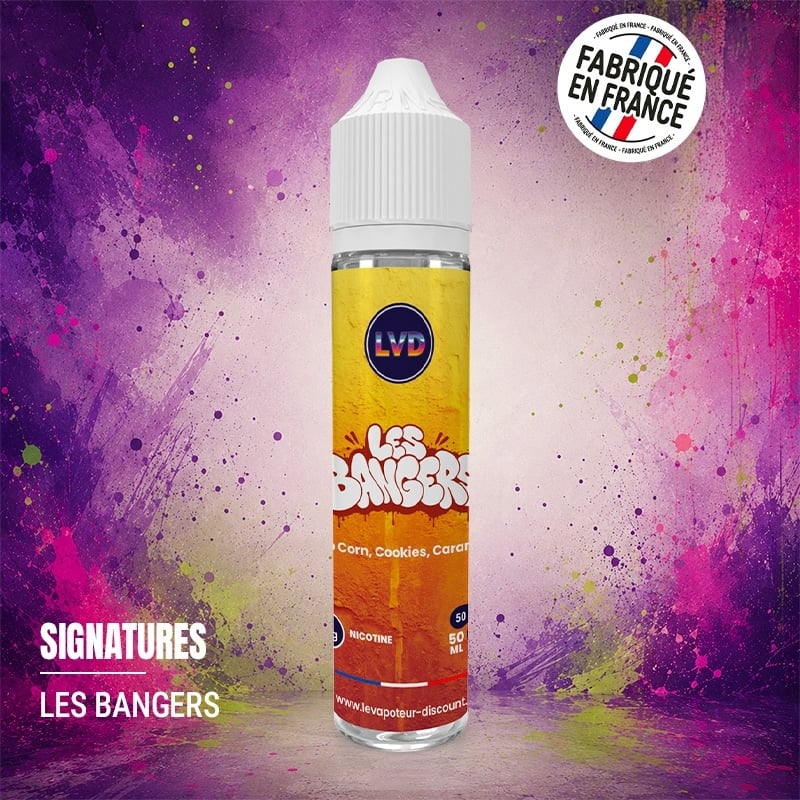 E-liquide Pop Corn Cookies Caramel 50 ml Les Bangers - Le Vapoteur Discount pas cher | Le Vapoteur Discount