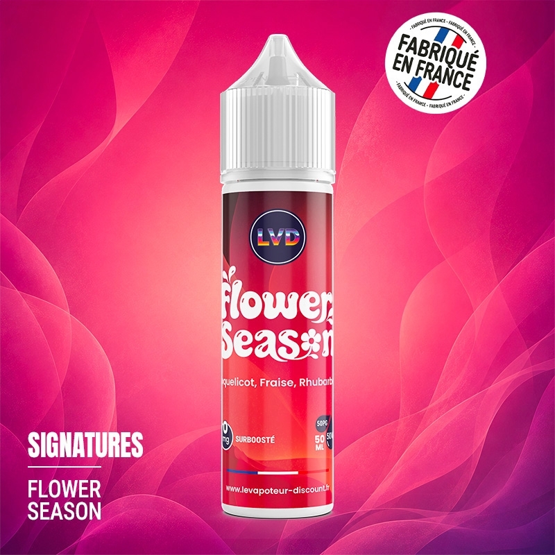 Poppy Strawberry Rhubarb 50 ml Flower Season - Le Vapoteur Discount