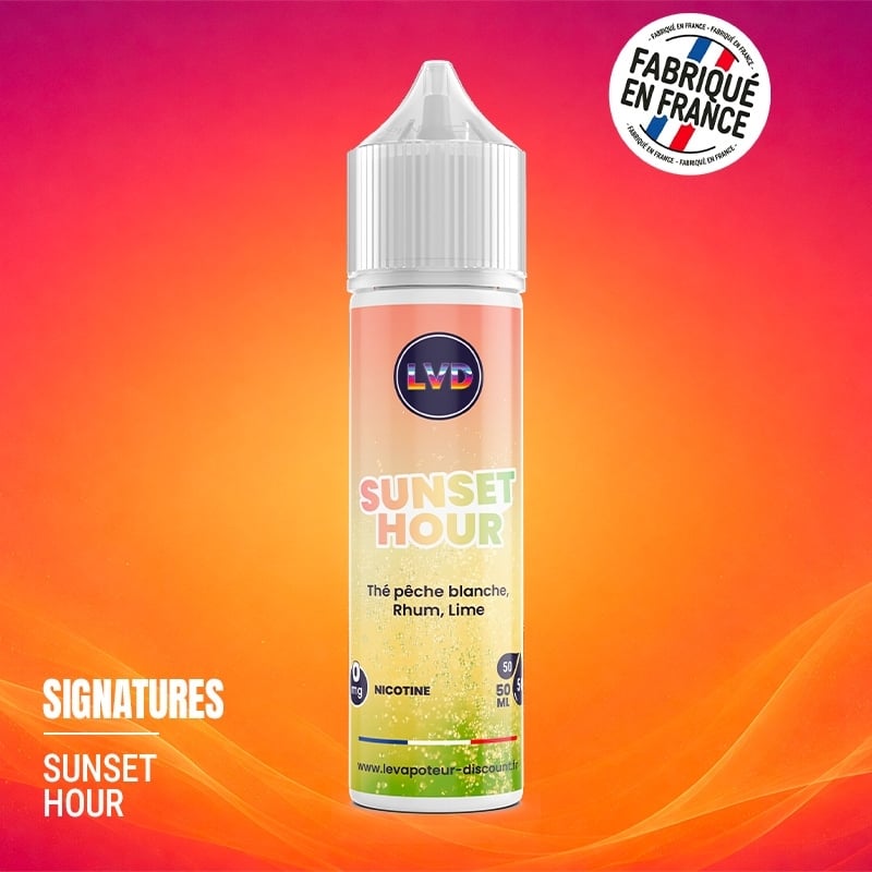 White Peach Rum Lime Tea 50 ml Sunset Hour - Le Vapoteur Discount
